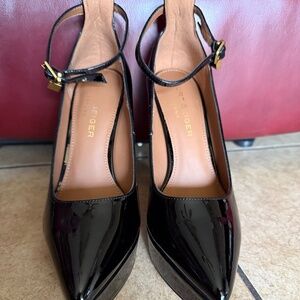 Kurt Geiger London Black Patent Leather Platform Heels SZ  9/US  40/EU Orig. 195